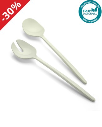 Set pentru servirea salatei, alb, colectia Tierra - GUZZINI