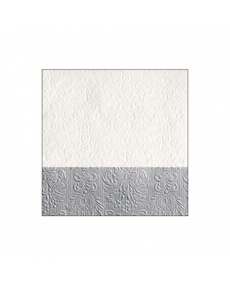 Servetele de masa, 15 buc, 25x25 cm, Elegance Dip Silver - AMBIENTE