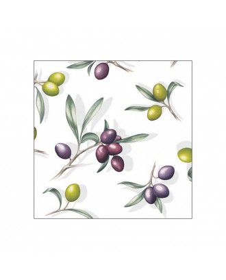 Servetele de masa, 20 buc, 33x33 cm, Delicious Olives - AMBIENTE