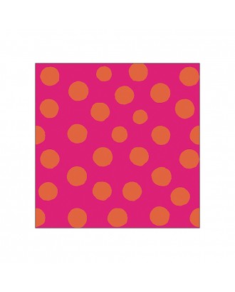 Servetele de masa, 20 buc, 33x33 cm, Polka Dots Orange/Pink - AMBIENTE