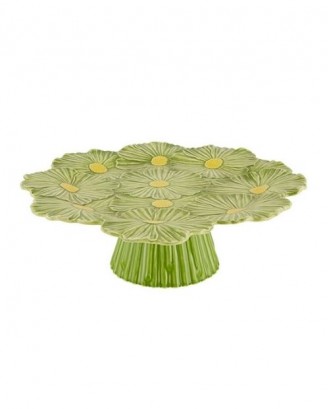 Platou cu picior, ceramica, 37 cm, Maria Flor - Bordallo Pinheiro