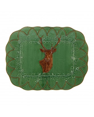 Platou din ceramica, 48 cm, Deer Bosque - BORDALLO PINHEIRO