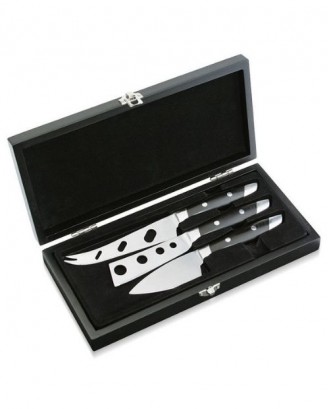 Set de 3 cutite pentru branza, otel inoxidabil, Fontina - CILIO