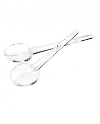 Set pentru servirea salatei, 2 tacamuri, transparent, 20 cm - GUZZINI