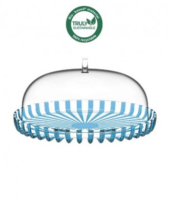 Platou cu capac pentru tort, 31 cm, albastru, Dolcevita - GUZZINI