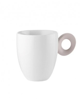 Cana din portelan, maner gri, 250 ml, Everyday - GUZZINI
