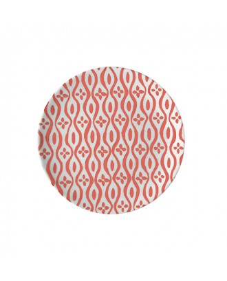 Farfurie pentru desert, 19,7 cm, portelan, rosu, colectia Le Maioliche - GUZZINI 