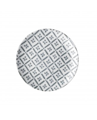 Farfurie pentru desert, 19,7 cm, portelan, gri, colectia Le Maioliche - GUZZINI 