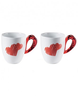 Set 2 cani din portelan, 250 ml, colectia Love - GUZZINI