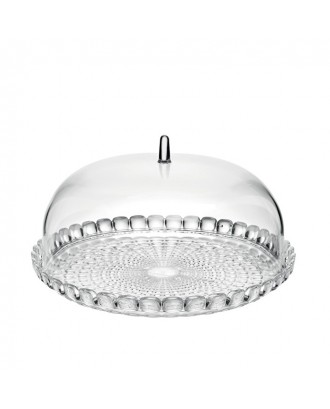 Platou cu dom, transparent, colectia Tiffany - GUZZINI