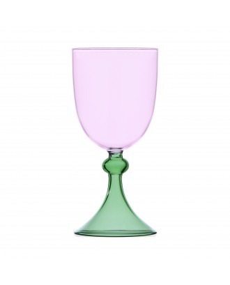 Pahar cu picior, 17 cm, roz/verde, Tamigi - ICHENDORF