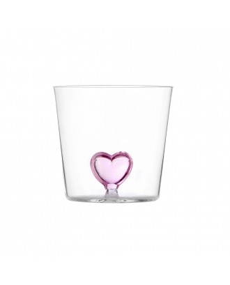 Pahar pentru apa, inima roz, 8 cm, Cuore - designer Alessandra Baldereschi - ICHENDORF
