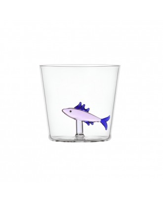 Pahar pentru apa, sardina roz, 8 cm, Marine Garden - designer Alessandra Baldereschi - ICHENDORF