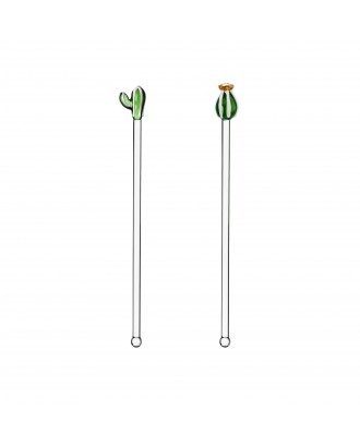 Set 2 amestecatoare cocktail, Cactus Green/Amber, Desert Plants - designer Alessandra Baldereschi - ICHENDORF