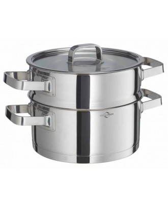 Oala cu insertie pentru gatit la aburi, inox, 3 litri, colectia San Remo Cook - KUCHENPROFI