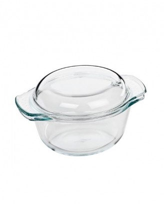 Vas rotund cu capac, sticla, 18 cm, Alsace - KUCHENPROFI