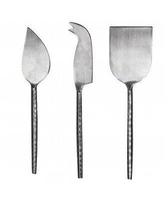 Set de 3 cutite pentru branza, otel inoxidabil, Hammered - SIMONA'S COOKSHOP