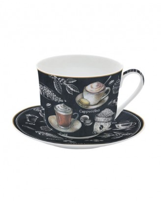 Ceasca si farfurioara pentru mic dejun, 400 ml, Barista - SIMONA'S COOKSHOP