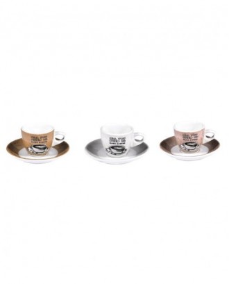 Ceasca cu farfurioara pentru espresso, portelan, 80 ml, Idea - SIMONA'S COOKSHOP