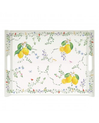 Tava pentru servire, 52x37 cm, Fleurs Citrons - SIMONA'S COOKSHOP