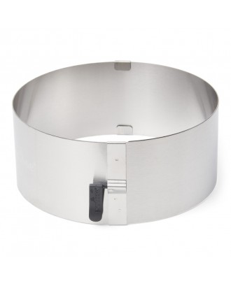 Inel rotund ajustabil pentru tort, 17-30 cm, inox, S/S - PATISSE