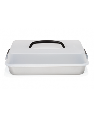 Tava pentru copt si friptura, cu capac, 35 x 24 cm, otel, colectia SilverTop - PATISSE