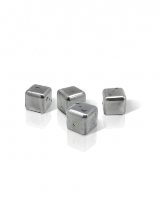 Set de 4 cuburi din inox pentru racirea bauturilor - VIN BOUQUET