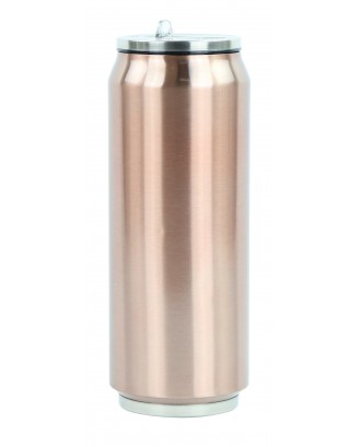 Cutie izoterma cu pai, 500ml, culoare cupru - YOKO DESIGN