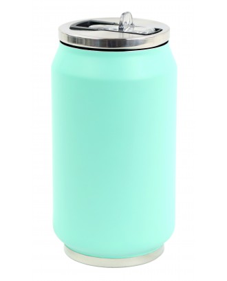 Cutie izoterma cu pai, 280ml, model pastel mint - YOKO YOKO DESIGN