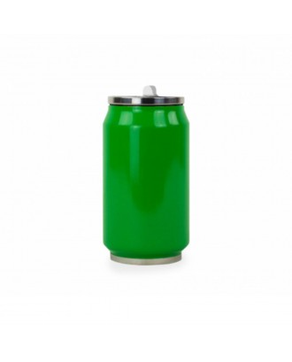 Cutie izoterma cu pai, 280ml, verde stralucitor - YOKO DESIGN
