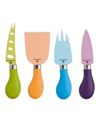 Set de 4 cutite pentru branzeturi, diverse culori - ZASSENHAUS