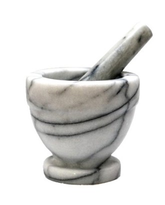 Mojar din marmura cu picior si pistil, 12 cm - KUCHENPROFI