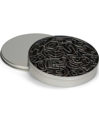 Cutie cu 26 de forme pentru aluat, literele alfabetului, inox - PATISSE