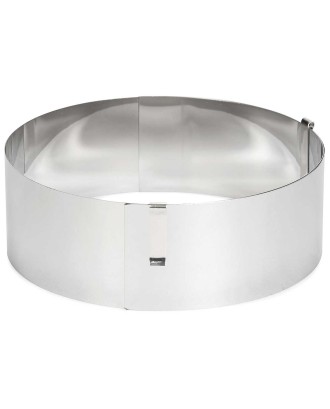 Inel rotund ajustabil pentru prajituri, 13-31 cm, inox - PATISSE