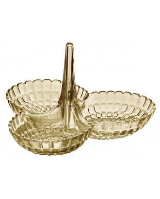 Suport cu 3 boluri pentru gustari, crem, colectia Tiffany - GUZZINI
