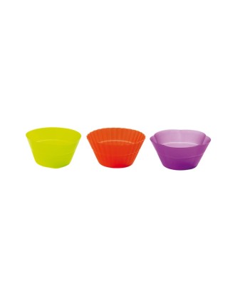 Set 12 cupe din silicon pentru briose, diverse culori - MASTRAD